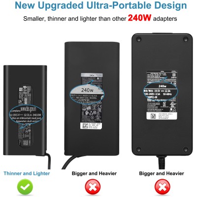 New version 240W Alienware m16 r1 GaN Charger power cord